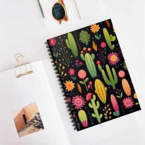 Spiral Lined Notebook with Plant